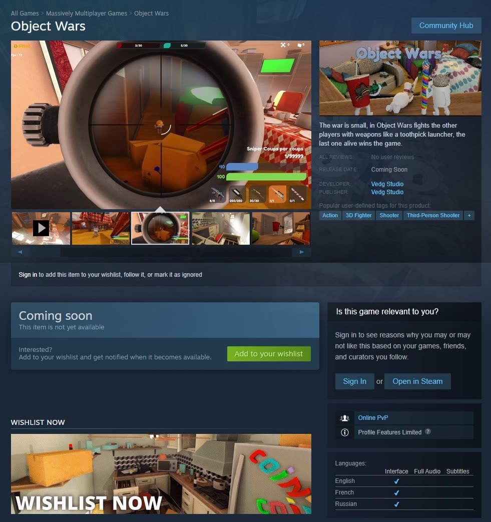 Object Wars on Steam